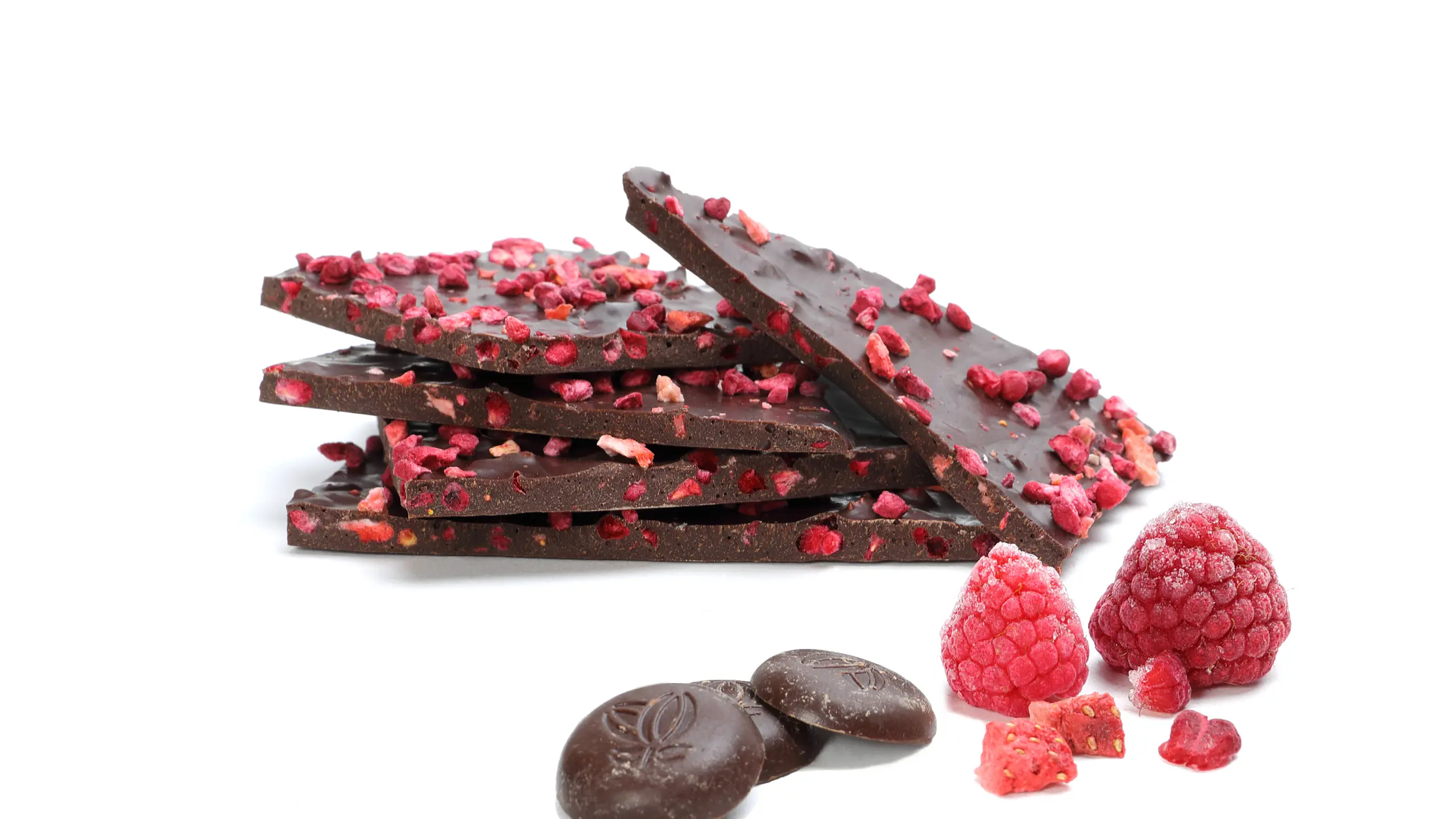 Bruchschokolade mit Beeren