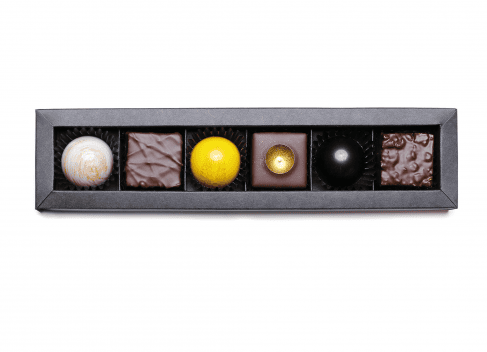 bunte Mischung von Herbstpralinen 6er Packung