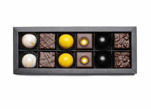 bunte Mischung von Herbstpralinen 12er Packung