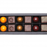 6 Formpralinen und 6 Schnittpralinen