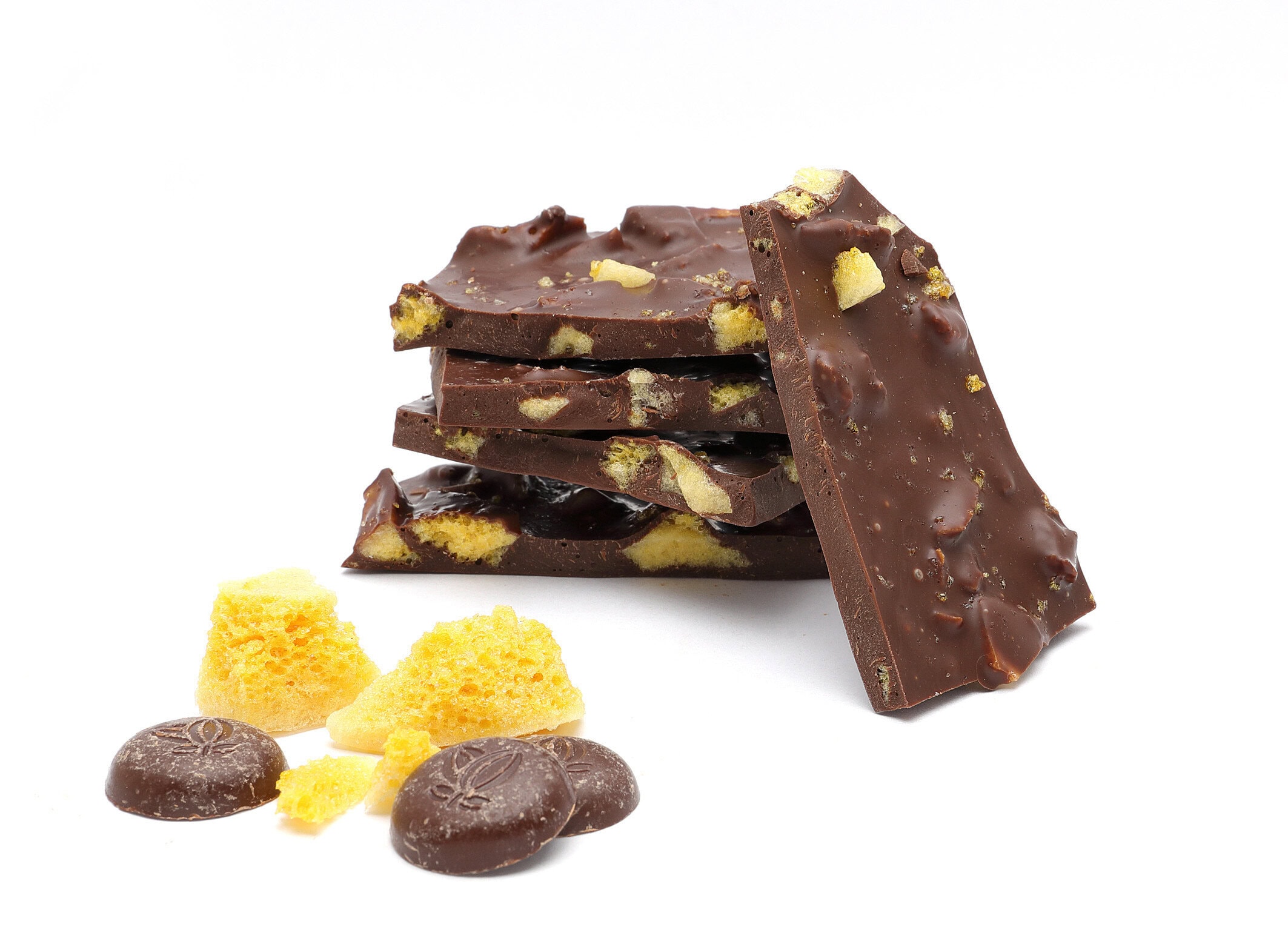 Zartbitterschokolade mit Honigwabe